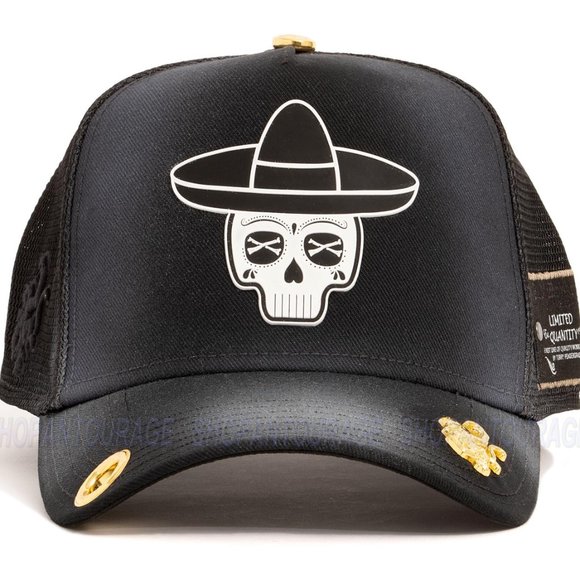 Red Monkey Sombrero Sugar Skull Limited Unisex Trucker Hat Cap RM1470 | 4 Colors - Picture 4 of 16